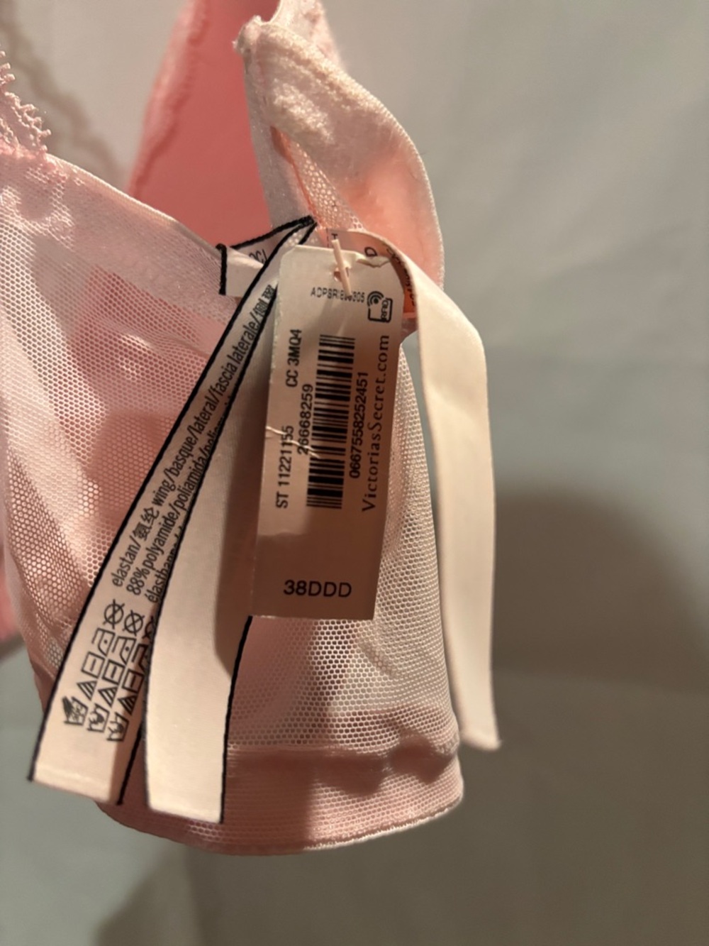 Cacique Pink Lace & Mesh Bra